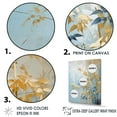 thumbnail image 3 of Designart "Dancing With Blue And Gold Bamboo III" Bamboo Picture Framed Wall Art Living Room, 3 of 5