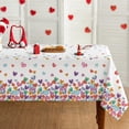 thumbnail image 5 of Xtorkit 52X70" Valentines Tablecloth|Heart Decor Tablecloths| Valentine'S Decorations for Home Cotton Table Cover Rectangle|Bright Colors Clear Prints| Easy to Clean Fast Drying for Party Picnic, 5 of 5