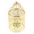 thumbnail image 2 of Guardoinrt Electroplated Metal Birdcage Shape Tea Light B- Candle Holder Gold Type B 1Set, 2 of 6