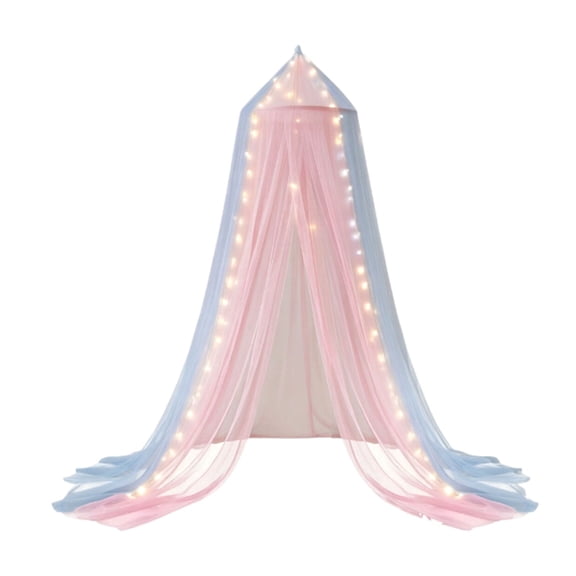 Rainbow Bed Canopy Mosquito Net, Princess Bed Canopy for Girls Room Decor or Unicorn Theme Party,472.4X23.6in