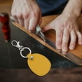 thumbnail image 4 of Uxcell Leather Key Fob, 2 Pack Genuine Leather Air Tag Holder Portable Key Fob Keychain, Yellow, 4 of 6
