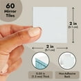thumbnail image 5 of 60-Pack Square Mirror Tiles, 2-Inch Small Mirrors for Crafts, Wall Decor for Bedroom, Kitchen, Entryway, or Bathroom, Home Decorations, Mosaics, Art Projects, DIY, Bulk Pack, 5 of 10