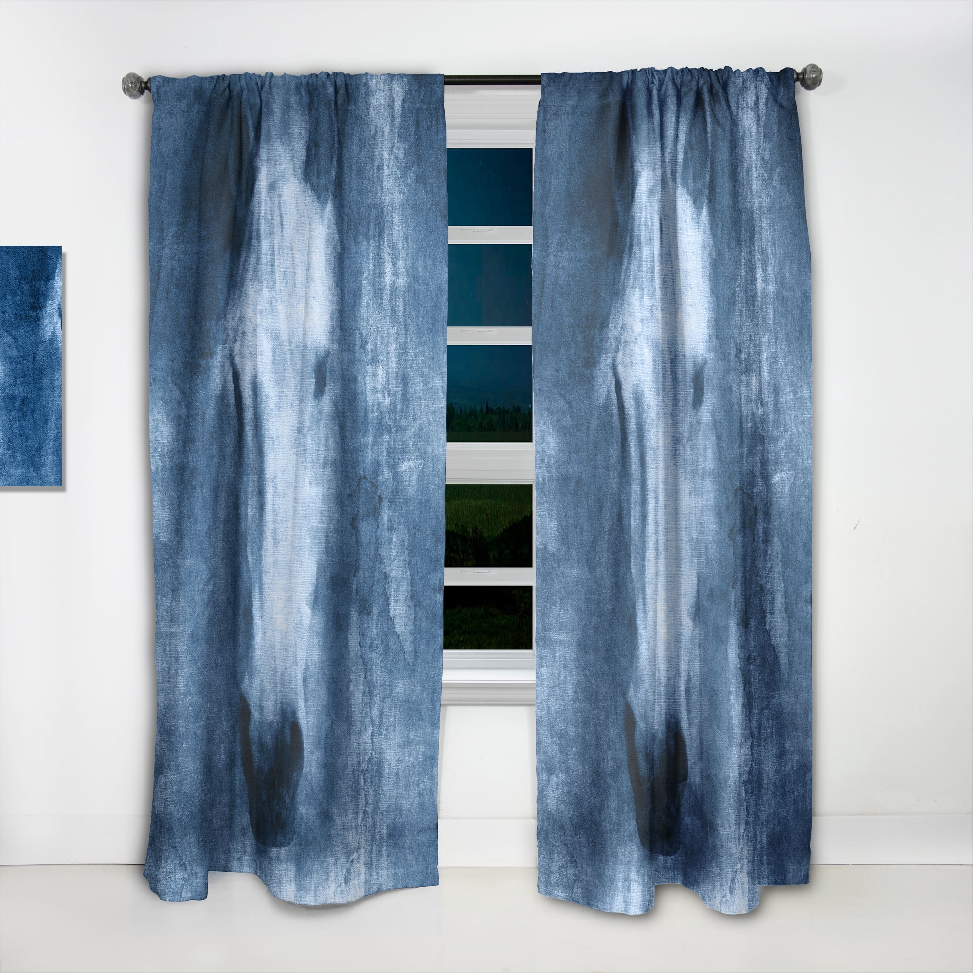 Designart 'Farmhouse Horse Portrait VIII' Farmhouse Curtain Panel