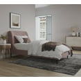 thumbnail image 2 of Manhattan Comfort Heather Modern Glam Velvet Twin Bed in Blush Pink, 2 of 10