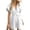 White, variant on Rompers for Women Summer Short Ruffle Sleeve Twist Knot V Neck Dressy Jumpsuit Flowy Wide Leg Shorts