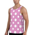 thumbnail image 2 of Fuzoiu Purple And White Polka Dot Print Men's Workout Tank Tops,Sleeveless Gym Shirt Quick Dry,Fitness Bodybuilding T-Shirt,Muscle Athletic Workout Tee-4X-Large, 2 of 7