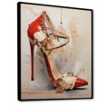 thumbnail image 2 of Designart "Stylish Fashion Heel Elegance" Fashion High Heels Floater Framed Wall Decor, 2 of 5