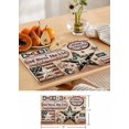 thumbnail image 6 of Country Barn Star Placemats Set of 6, Washable Woven Burlap Cloth Fabric Placemat for Square/Rectangle/Round/Oval Dining Table, Easy Clean Place Mats for Toddlers, Kids Browm Retro Berry 4th of July, 6 of 6