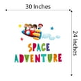 thumbnail image 4 of Space Adventure Quote Lettering Wall ArtWall Decal Decoration Space Adventure Adventurous Space Cartoon Space Decorating Ideas for Child's Bedroom Size: 30 In(W) x 24 In(H), 4 of 5