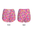 thumbnail image 3 of Rateoe Colorful Donuts 1 Printed 2 in 1 Women's Workout Shorts for Athletic Gym Running Shorts with Phone Pockets-Medium, 3 of 7
