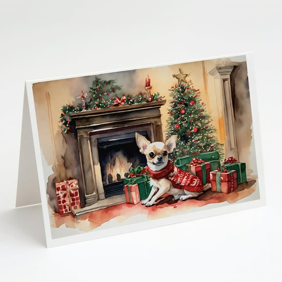 Chihuahua Christmas Greeting Cards and Envelopes Pack of 8 7 in x 5 in