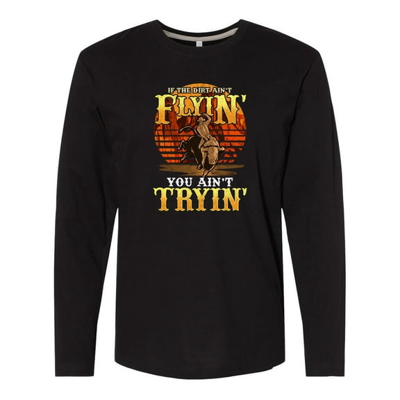Inktastic Bull Riding Rodeo Cowboy Long Sleeve T-Shirt