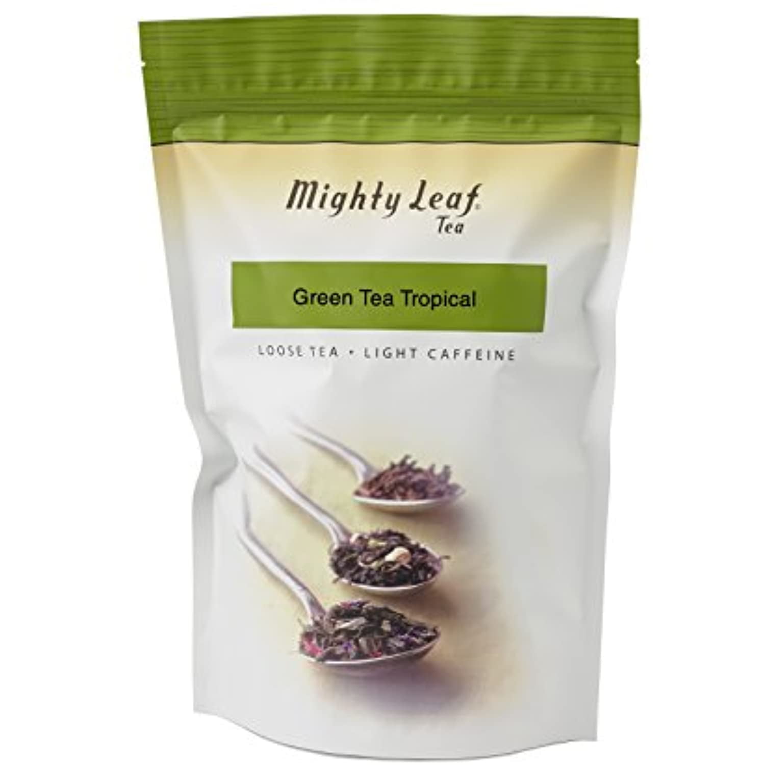 Mighty Leaf Loose Leaf Tropical Green Tea, 1 Pound Pouch Lightly