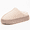 Khaki, variant on BERANMEY Cozy Platform Fuzzy Slippers for Women and Men Short Ankle Slippers with Anti-Slip Sole Lined with Warm Furry Perfect for Indoor & Outdoor Use