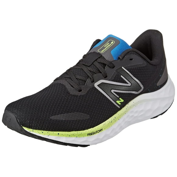New Balance Men's Fresh Foam Arishi V4 Running Shoe, Black/Pixel Green/Cobalt, 10.5