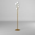 thumbnail image 3 of Dainolite 5LT Incandescent Floor Lamp, Aged Brass,WH Glass, 3 of 7