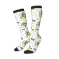 thumbnail image 2 of Balery Dinosaur on Excavator Printed Novelty Socks Men's Women's Crew Socks Sports Socks Knee High Socks Cotton Socks Quirky and Cool Socks, 2 of 9