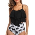 thumbnail image 4 of Traje de baño de dos piezas estilo de la colmena del sujetador ajustable correa de espagueti tankini traje de baño para surf playa fiesta tipo 1 XL, 4 of 8