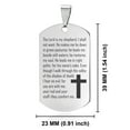 thumbnail image 2 of Stainless Steel The Lord Is My Shepherd Prayer Dog Tag Pendant Necklace, 2 of 3