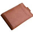 thumbnail image 3 of zttd retro thin wallet quality men's business short one-fold leather card case wallet a, 3 of 3