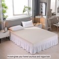 thumbnail image 5 of RUseeN Wrap Around Ruffled Bed Skirt with Adjustable Elastic Belt - 15 Inch Drop Easy to Put On, Wrinkle Free Bedskirt Dust Ruffles, Frame Cover for Queen, King and C-King Size Beds, White, 5 of 8