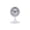 White, variant on Silent Analog Table Clock, Minimal Round Desk Clock with Pedestal Base for Home Office, Non Ticking Quartz Bedside Clock for Bedroom and Living Room Decor