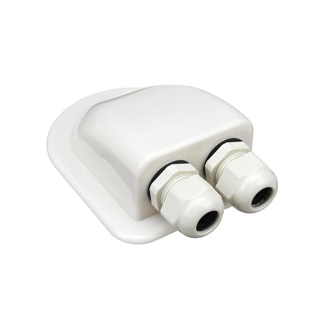 Double Wire Entry Gland Box Solar Panel Roof Wire Entry Gland Box Cable Motorhome White Double Hole RV Yacht Car Accessories New ,RV Tool
