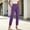 Purple women tapered trousers with pockets a1, variant on Cagogo Women Tapered High Waisted Trousers with Pockets Solid Slim Fit Ankle Pants Office Workwear Elegant Business Casual Dress Pants for Women, Blue M