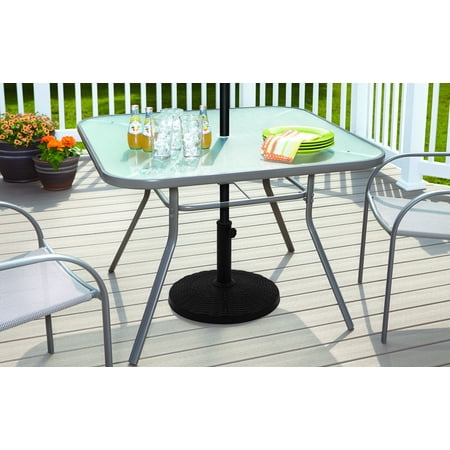 - Mainstays Powder Coated Resin Umbrella Base, Black