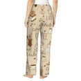 thumbnail image 3 of Uemuo Coffee Time Pattern Women's Wide Leg Palazzo Lounge Pants with Pockets Light Weight Loose Comfy Casual Pajama Pants-Large, 3 of 9