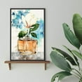 thumbnail image 4 of wall26 Framed Canvas Wall Art Chic Perfume Bottle with White Magnolia with Blue Splashes Pop Culture Fashion Watercolor Modern Art Glam Expressive for Living Room, Bedroom, Office - 16x24 inches, 4 of 4