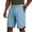 #06 Sky Blue 【Mix, Match & Rotate: Stock Up on Daily Colors】, variant on Men's Nylon Spandex Blend Casual Sports Shorts, Sweat Wicking Flexible Drawstring Elastic Waist Zipper Side Pockets for Training Walking Beach | TruHer,Black L