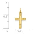 thumbnail image 3 of Real 14kt Yellow Gold Small Cross Charm Pendant; for Adults and Teens; for Women and Men, 3 of 6