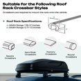 thumbnail image 6 of Rooftop Cargo Box Carrier AUSUM MOTOR Large 5 Cubic Feet Car Top Mount Travel Luggage Storage, 110LBS Weight Capacity, With Keys, Matte Black, 6 of 9