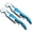 Blue-2 Pcs, variant on 4 Pcs Stainless Steel Waiter Corkscrew, Professional Wine Key with Double Hinged Lever & Foil Cutter for Bartender, Server, Home, Burgundy