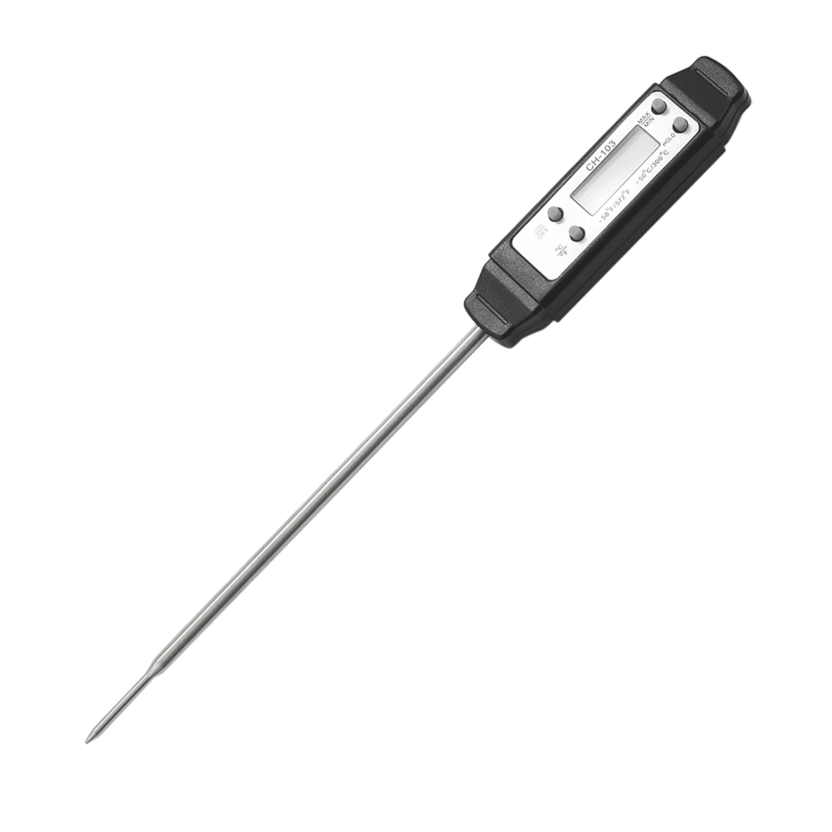 6X Cooking Food Thermometer Digital Instant Reading Meat Thermometer Barbecue Thermometer High (Black)