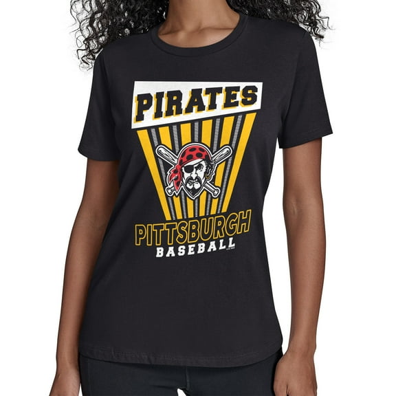 Women's Starter  Black Pittsburgh Pirates Poster Print T-Shirt