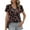Floral Black, variant on QINCAO Womens Summer Casual Tops Loose Fit Tunic Blouses Petal Sleeve V Neck Shirts