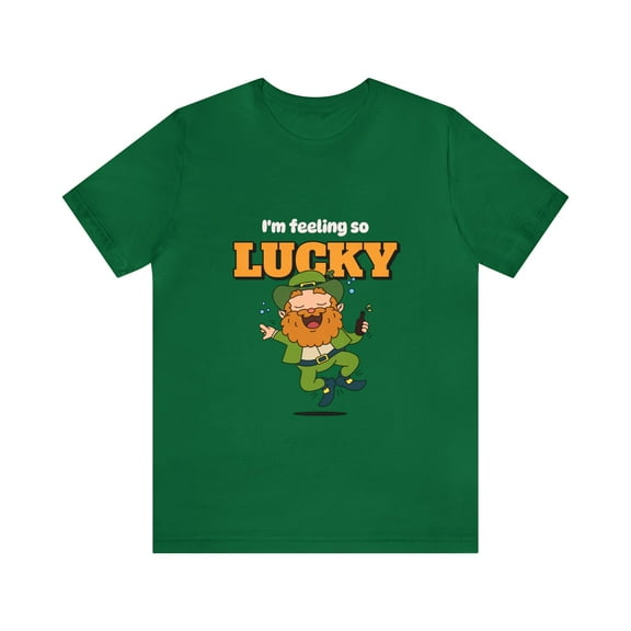 I'M Feeling Lucky St Patrick's Day Irish Unisex Jersey Short Sleeve Tee