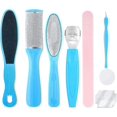 thumbnail image 1 of Lima para pies 8 en 1 para eliminar callos, raspador de callos de acero inoxidable, cepillo para callos para el cuidado de los pies, juego de herramientas para pedicura, peeling anticallos, 1 of 4