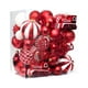 thumbnail image 1 of Bolas decorativas para Navidad, juego de 65 bolas navideñas pintadas, juego de adornos colgantes para árbol de Navidad, adornos colgantes para Navidad, decoraciones navideñas para exteriores, decoraci, 1 of 2