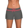 thumbnail image 2 of Swimsuit Solid Good Elasticity Fast Drying Fashionable Simple Widened Trouser Legs Cold Gentle Shorts Breathable Swimwear Gary Red M, 2 of 6