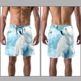 thumbnail image 3 of luoweisi Men's Beach Shorts Quick Dry Swim Trunks with Mesh Lining Polar Bear L, 3 of 5