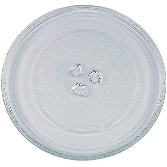Universal Microwave Turntable Glass Plate With 3 Fixtures, 24.5 Cm