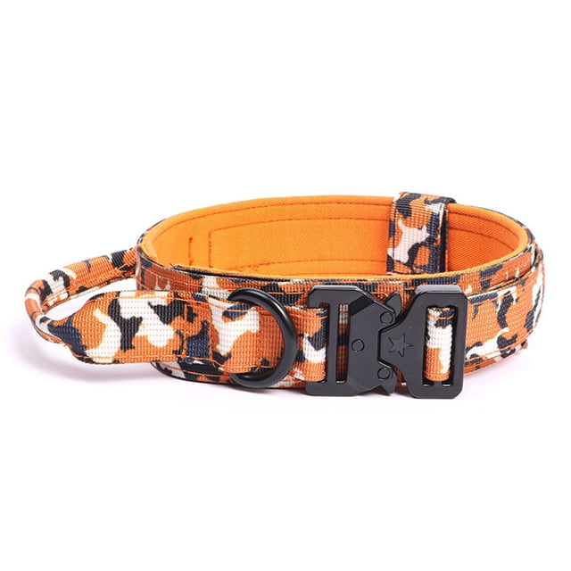 Medium sized tactical dog collar, training collar with quick release metal clasp