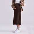 thumbnail image 5 of Ahabrexf Maternity Maxi Dresses, Solid Color Thickened Fall and Winter Outerwear Skirts for Pregnancy Fashion in Plus Size Loose-Fitting Mid-Length Styles, 5 of 6