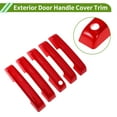thumbnail image 4 of Cubierta de manija de puerta exterior trim delantera izquierda, delantera derecha, trasera izquierda, trasera derecha y manija de puerta del maletero para Ford Bronco 2021-2025, rojo, ABS, 1 juego, 4 of 7