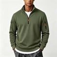 thumbnail image 2 of GXWEA Men's Quarter Zip Sweater Casual Lightweight Knit Pullover Sweater, 2 of 4