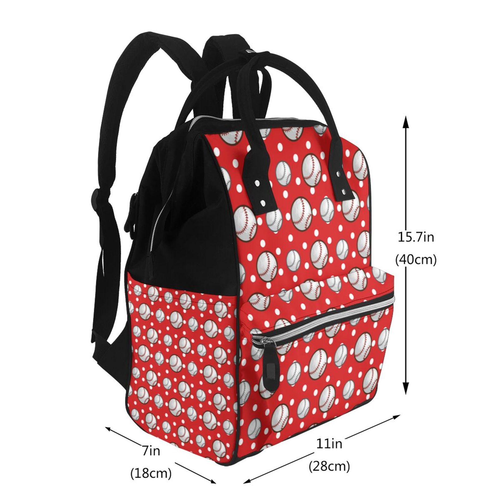 Kdxio Baby Diaper Backpack,Multi-Function Travel Backpack Nappy Bags,Nursing Bag, Fashion Mummy,Roomy Waterproof for Baby Care(Cute Baseball)