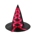 thumbnail image 4 of Cutuoiiu Halloween Festive Hats for Women Gathering Solid Color Classic Pointed Party Hat with Bow‑Tied Satin Ribbon Ornament Headdress for Halloween Themed Celebration Activities, 4 of 4